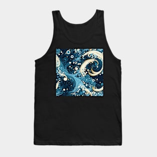 Abstract Swirls and Waves Effect illustration Tank Top